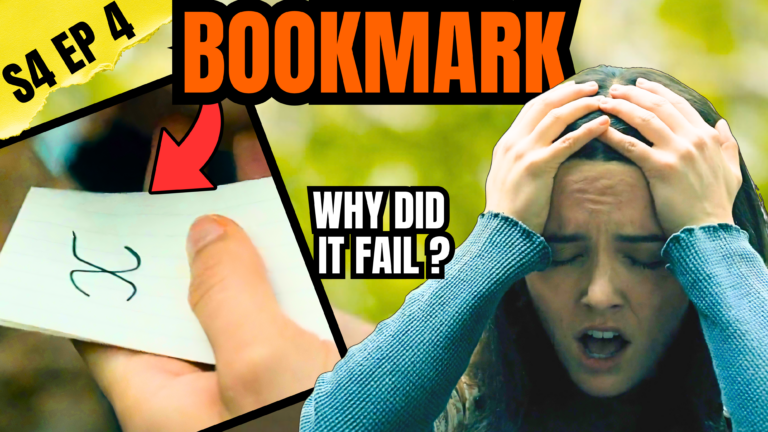 Julie reacts after her bookmark fails during storywalking in FROM Season 4 Episode 4