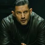 Tom Hardy as Harry Da Souza in MobLand with fired question text
