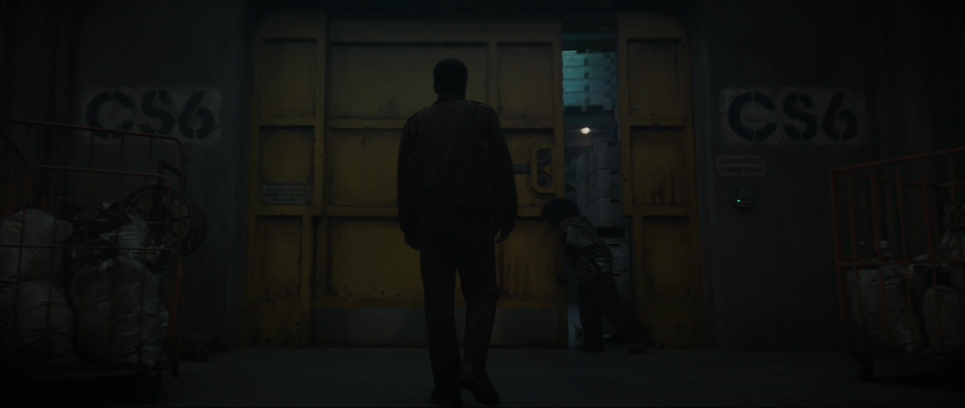 Sheriff Billings enters Critical Supply while investigating the missing lightbulbs in Silo Season 3.