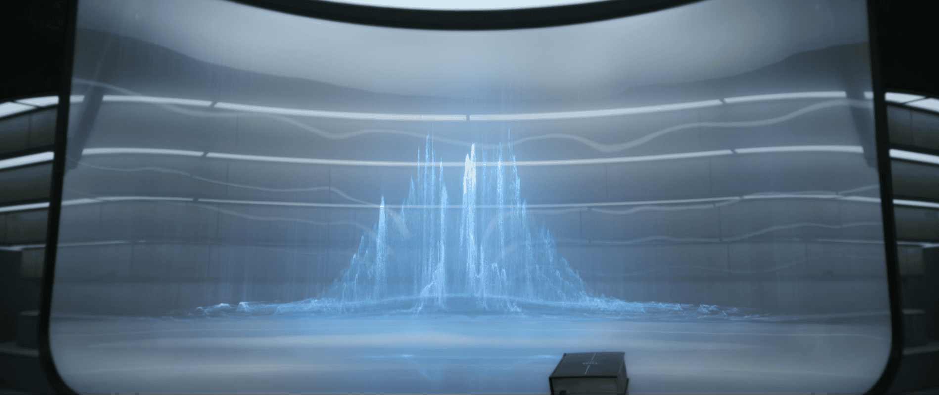 The Voice waveform display inside the Vault in Silo Season 3 Episode 6.